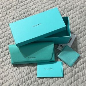 Tiffany & Co. Turquoise Leather Packaging Set
